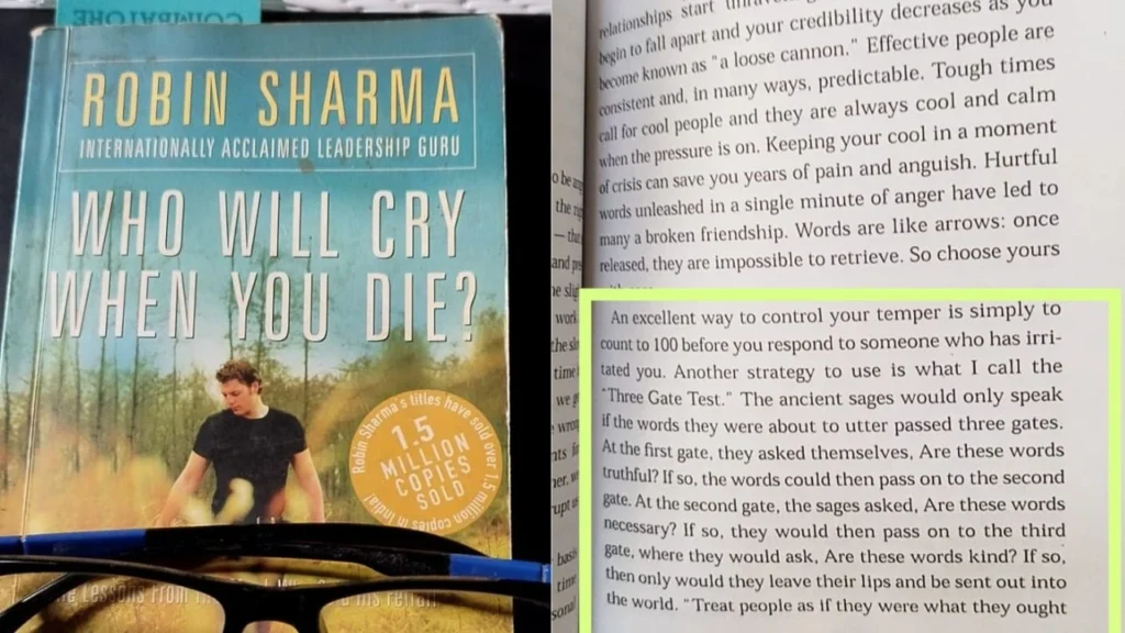 Who will cry when you die book review